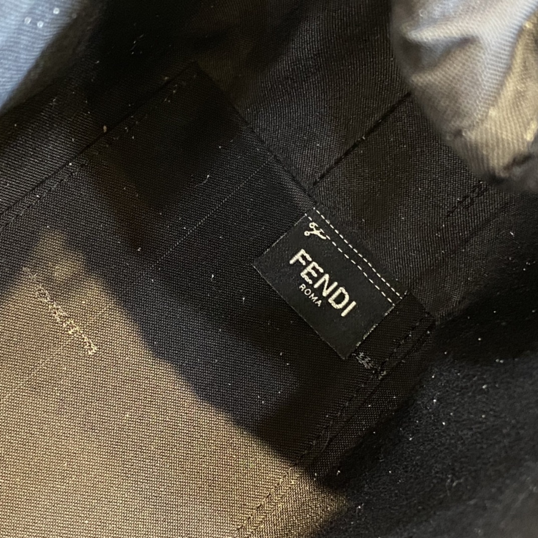 Fendi First Medium Black Bag with FF Jacquard Bag