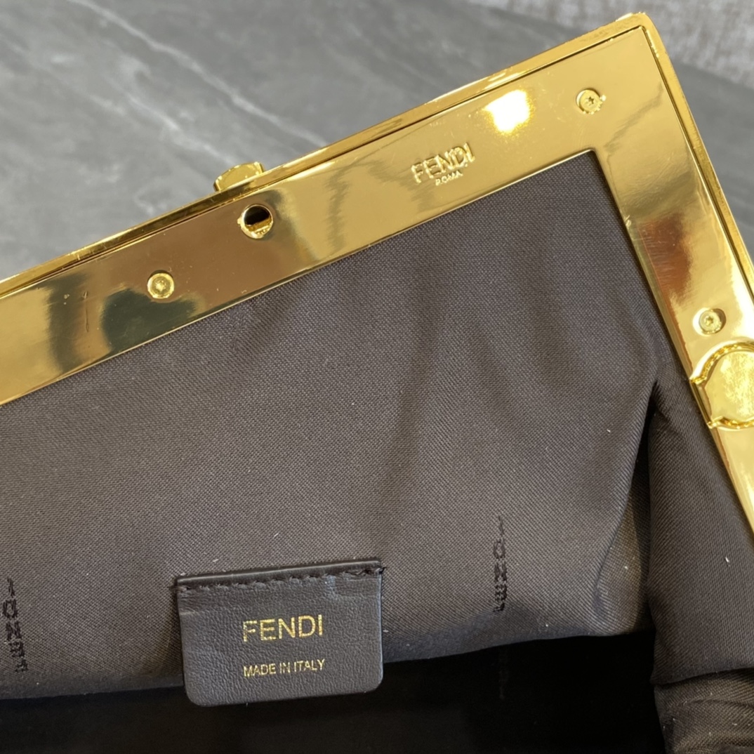 Fendi First Medium Brown Bag with FF Jacquard Bag