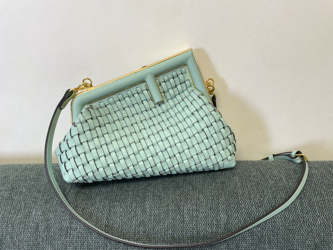 Fendi First Small Interlaced Leather Bag