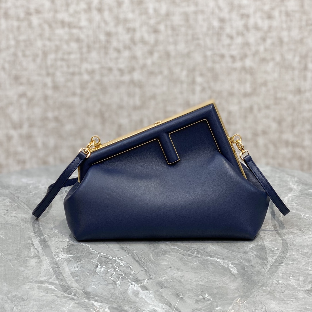 Fendi First Small Leather Bag Blue