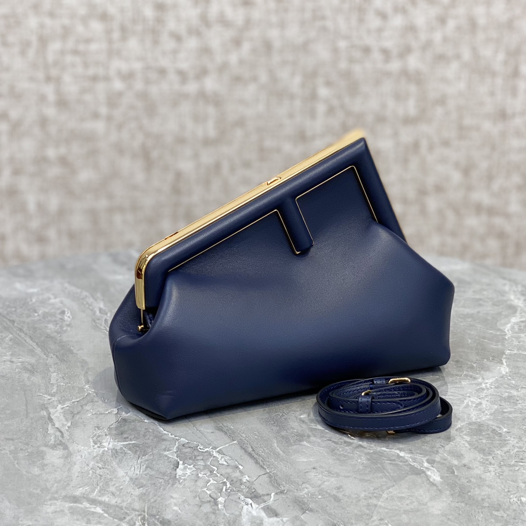 Fendi First Small Leather Bag Blue