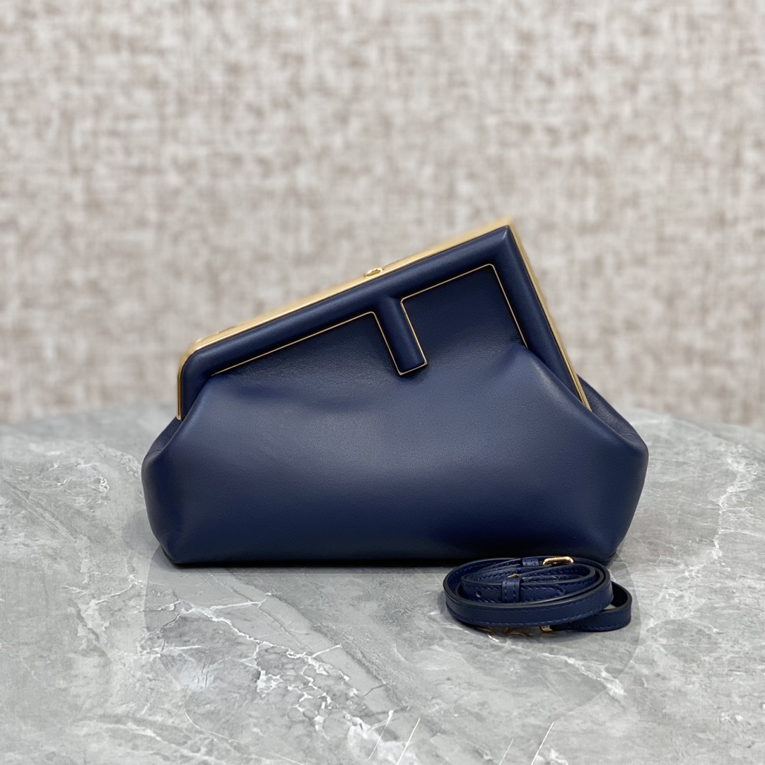 Fendi First Small Leather Bag Blue