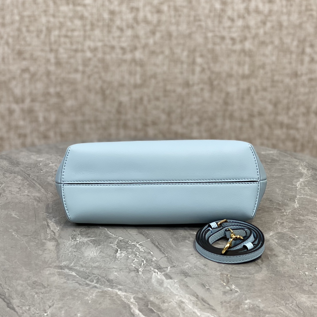 Fendi First Small Leather Bag Light Blue