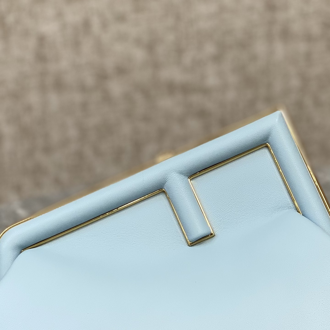 Fendi First Small Leather Bag Light Blue