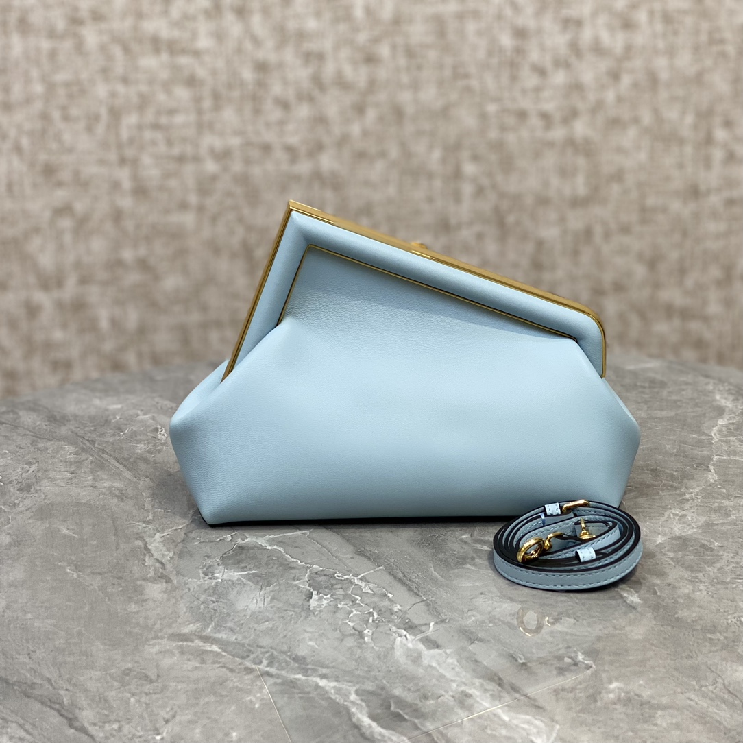 Fendi First Small Leather Bag Light Blue