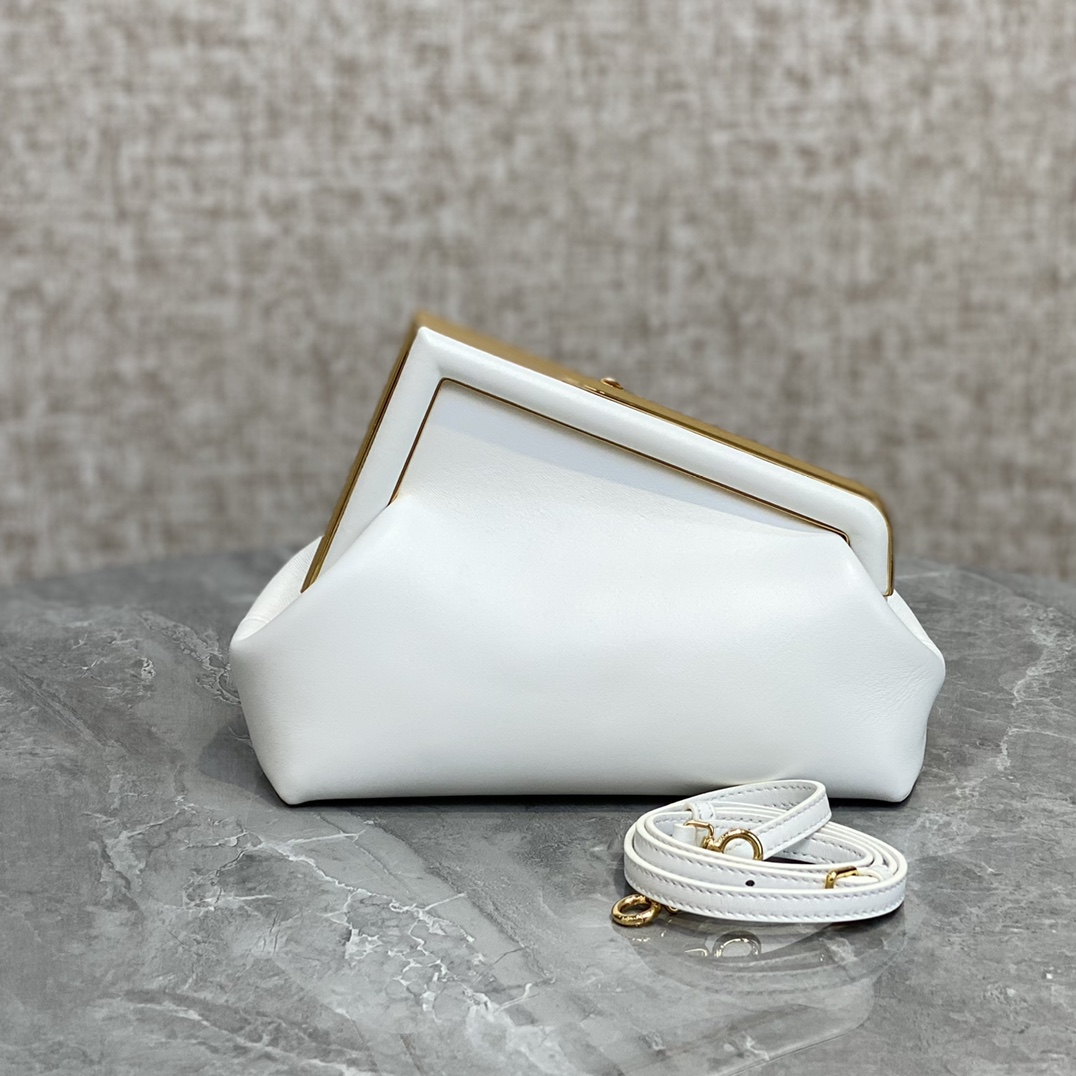 Fendi First Small Leather Bag White