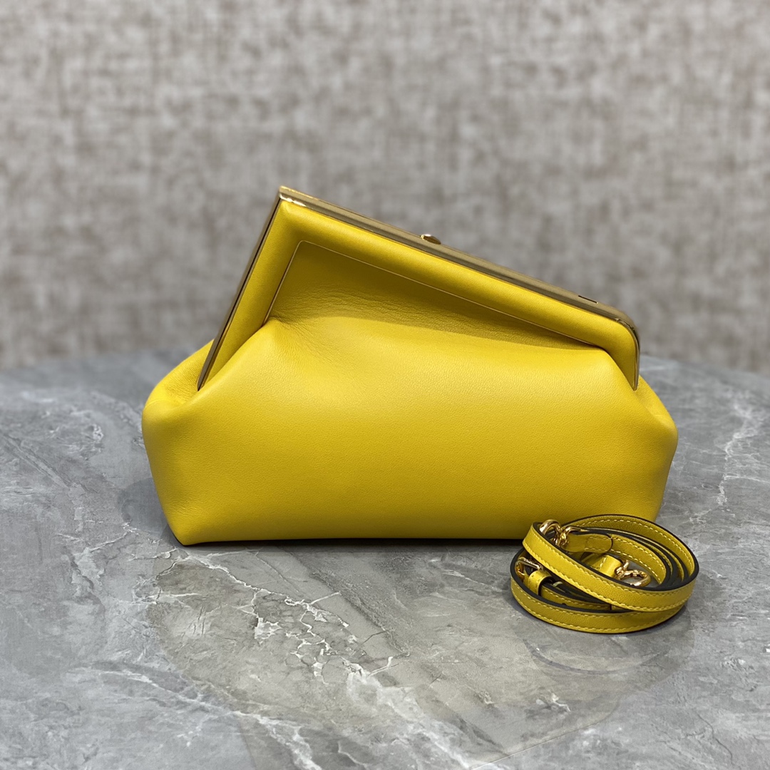 Fendi First Small Leather Bag Yellow-1