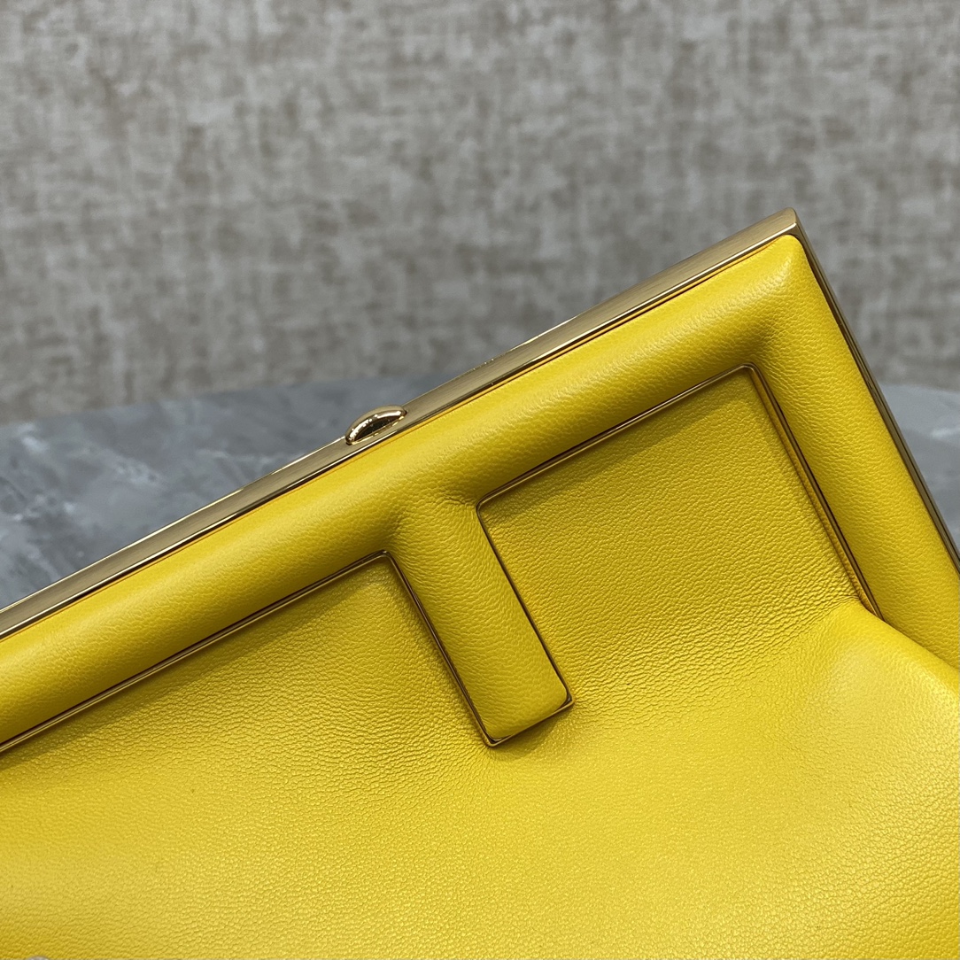 Fendi First Small Leather Bag Yellow-1