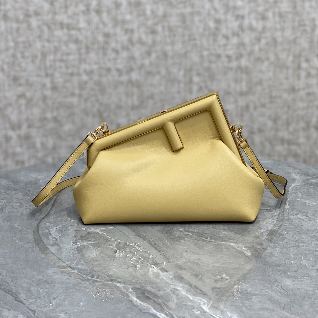 Fendi First Small Leather Bag Yellow