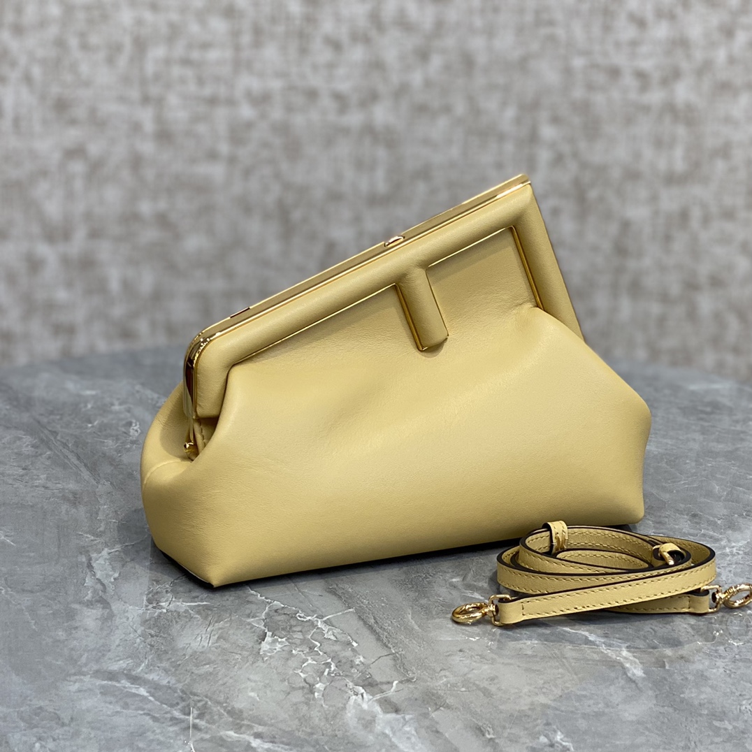 Fendi First Small Leather Bag Yellow