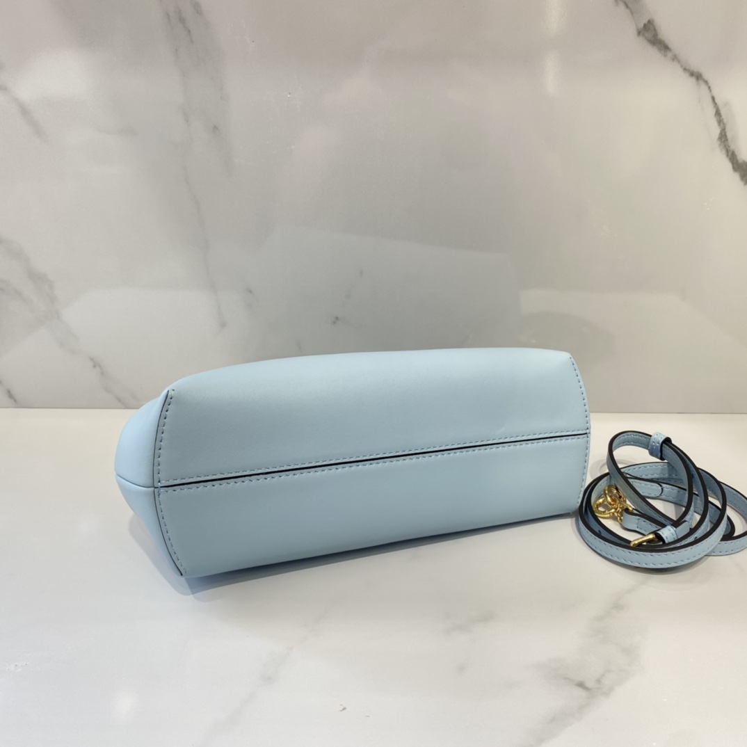 Fendi First Small Pale Pink Leather Bag Blue