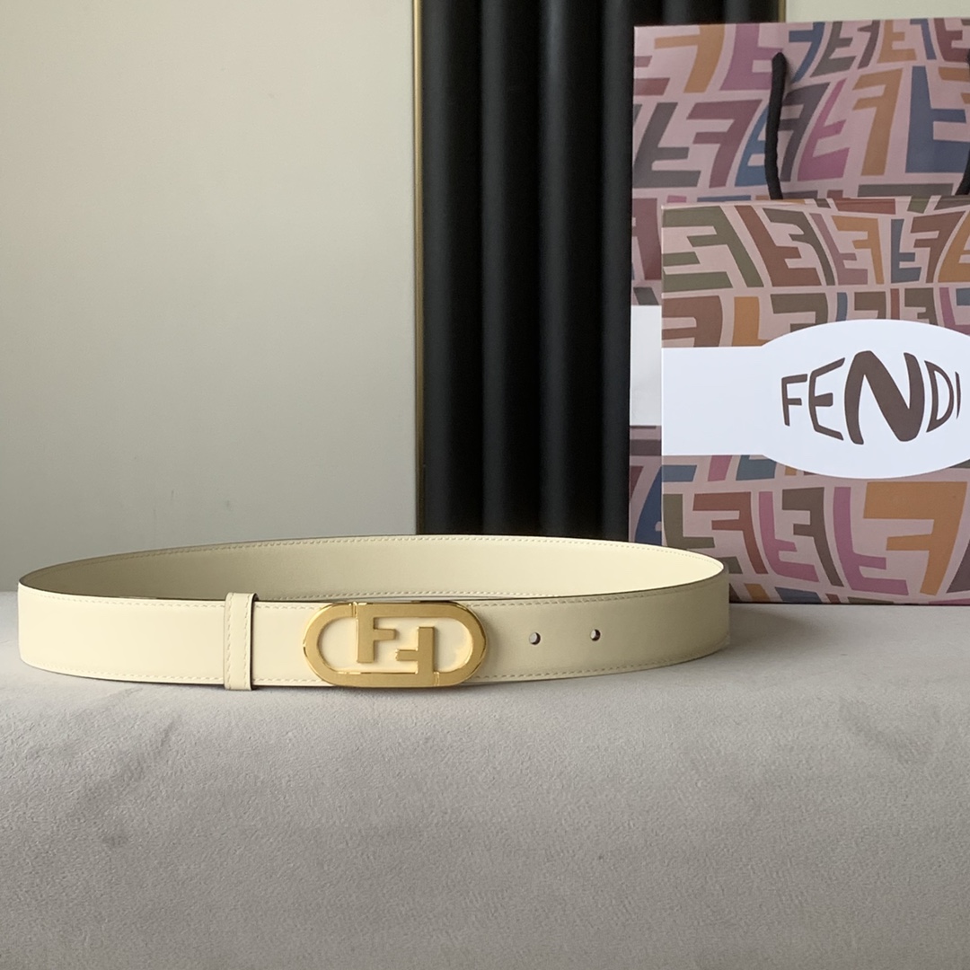 Fendi Leather Belt Width 3.0cm 022