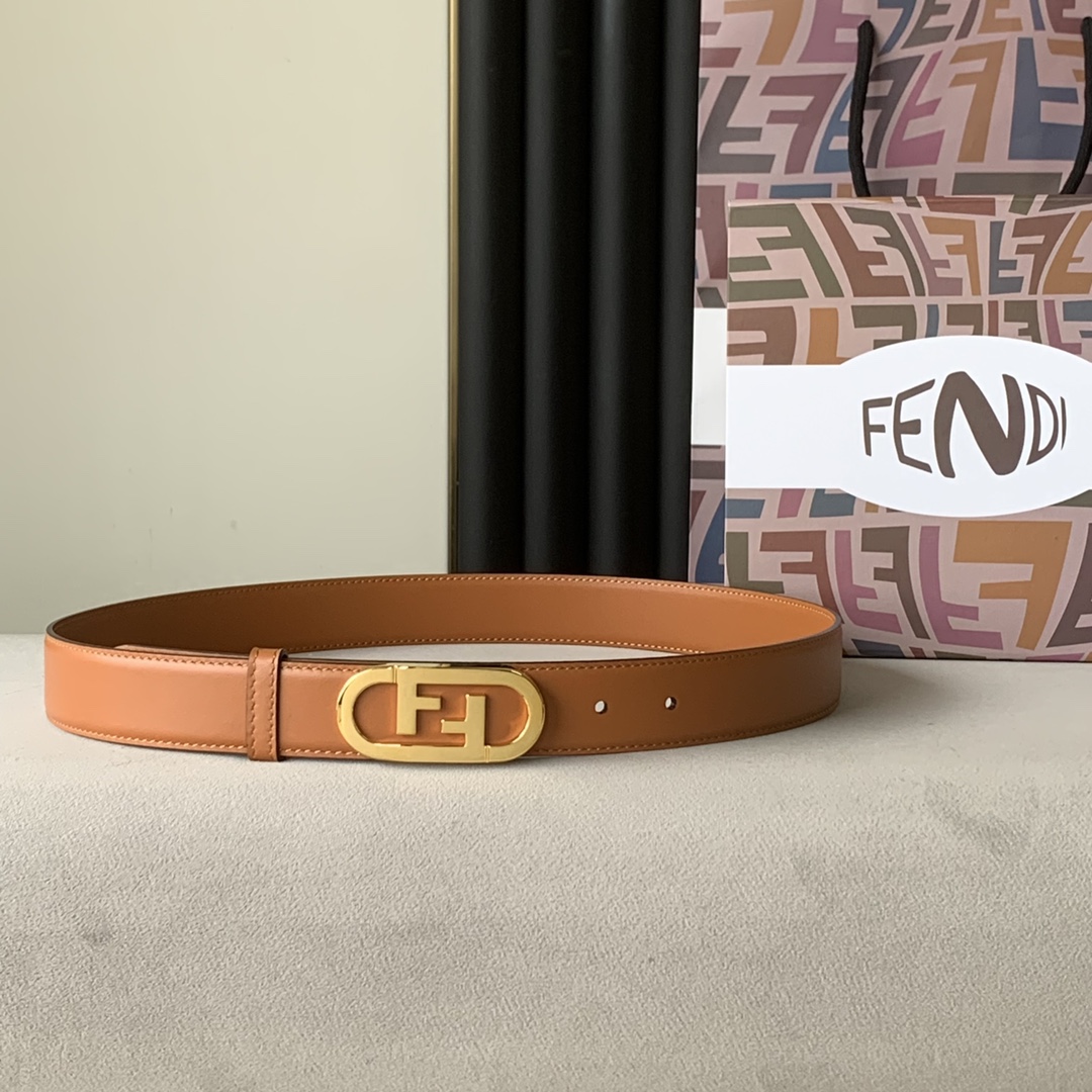 Fendi Leather Belt Width 3.0cm 022