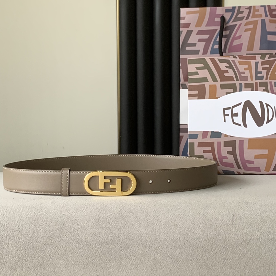 Fendi Leather Belt Width 3.0cm 022