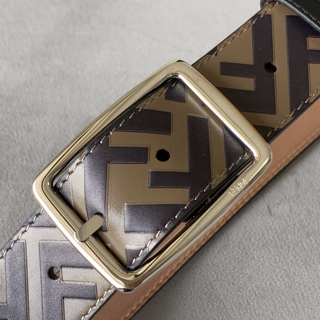 Fendi Leather Belt Width 3.5cm 011