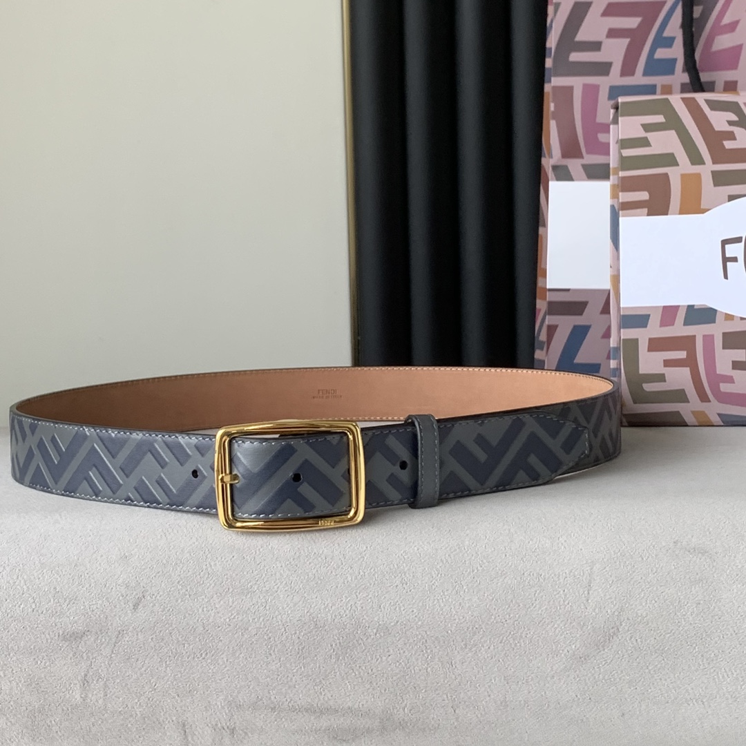 Fendi Leather Belt Width 3.5cm 015