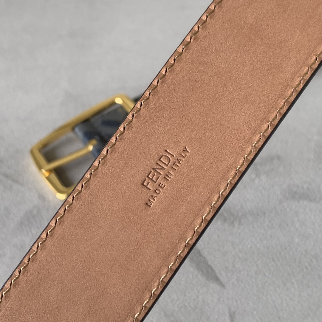 Fendi Leather Belt Width 3.5cm 015