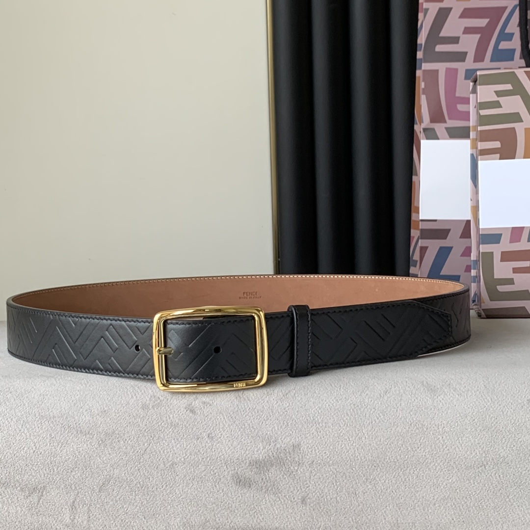 Fendi Leather Belt Width 3.5cm 016