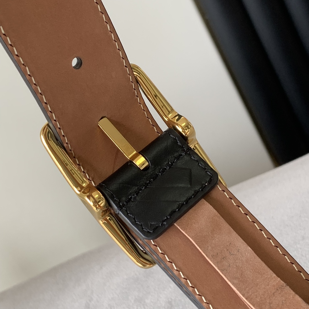 Fendi Leather Belt Width 3.5cm 016