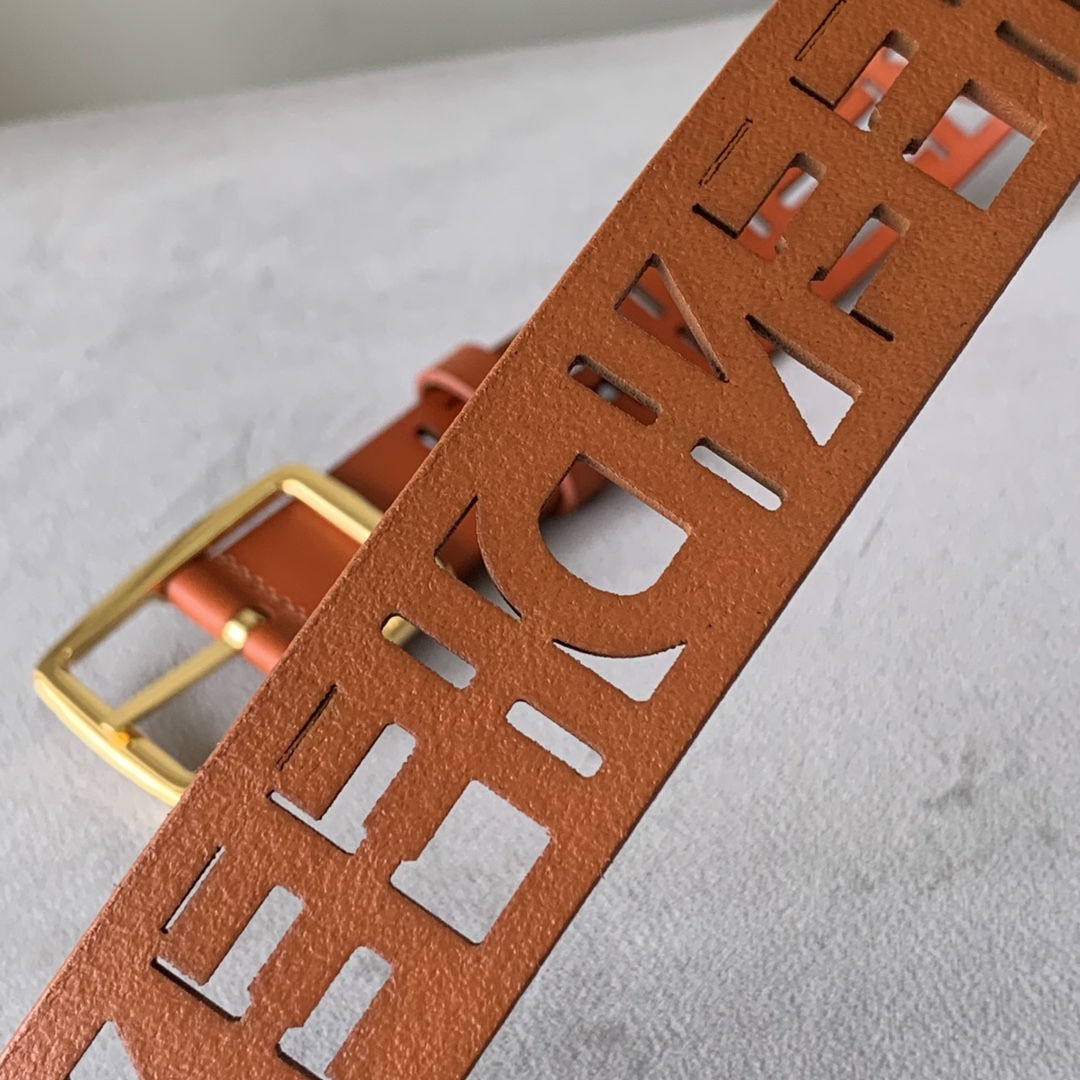 Fendi Leather Belt Width 3.5cm 017