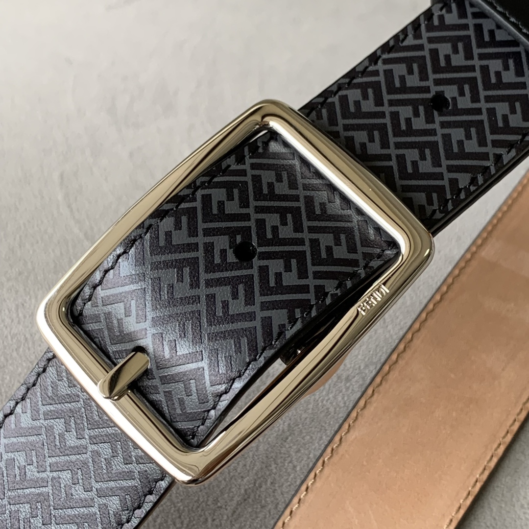 Fendi Leather Belt Width 3.5cm 018