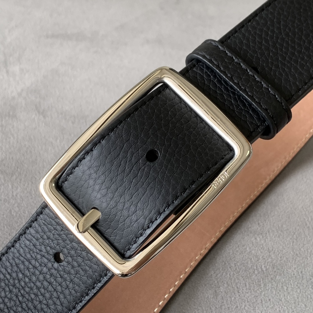 Fendi Leather Belt Width 3.5cm 019