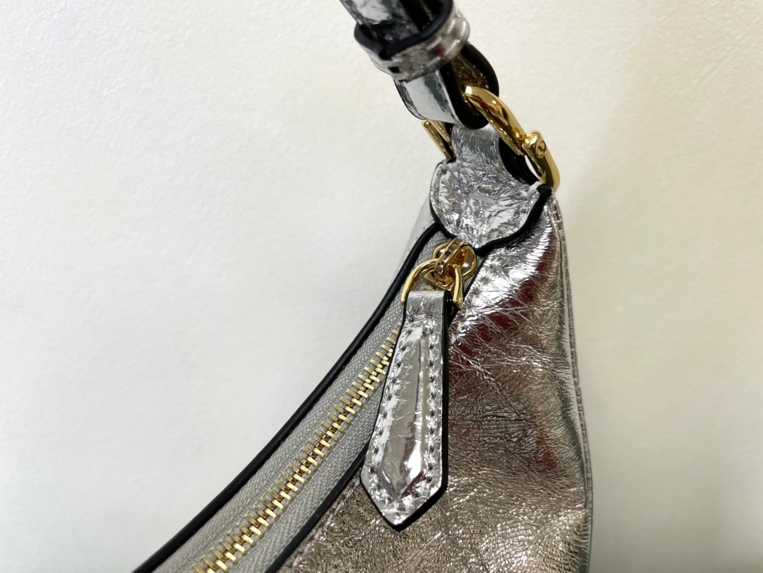 Fendi Nano Fendigraphy Silver Leather Charm