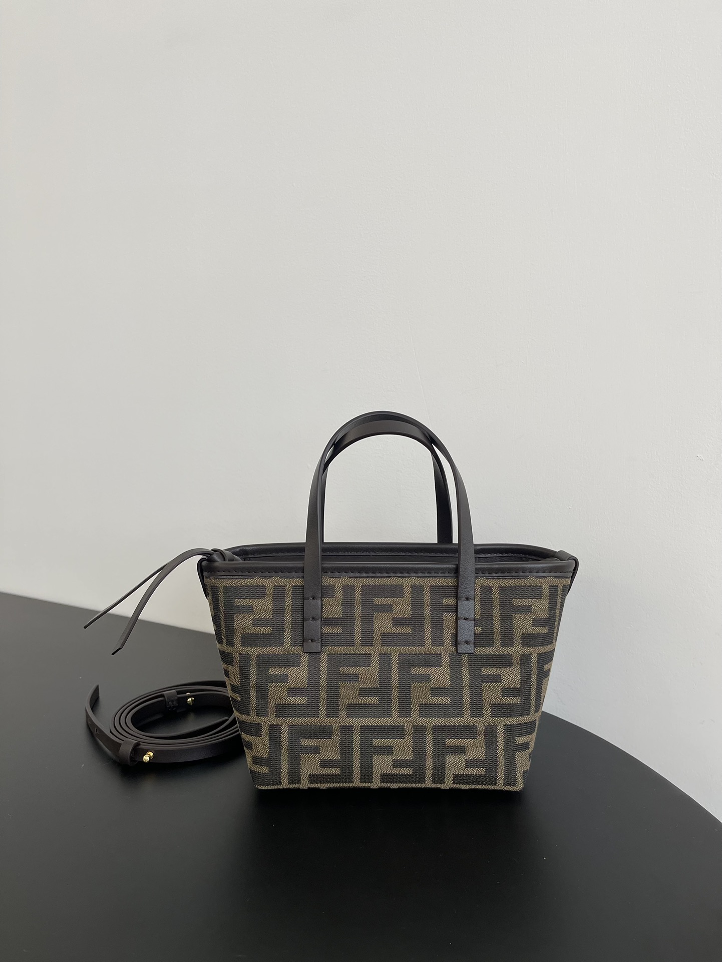 Fendi Roll Mini Brown FF Jacquard Mini Bag