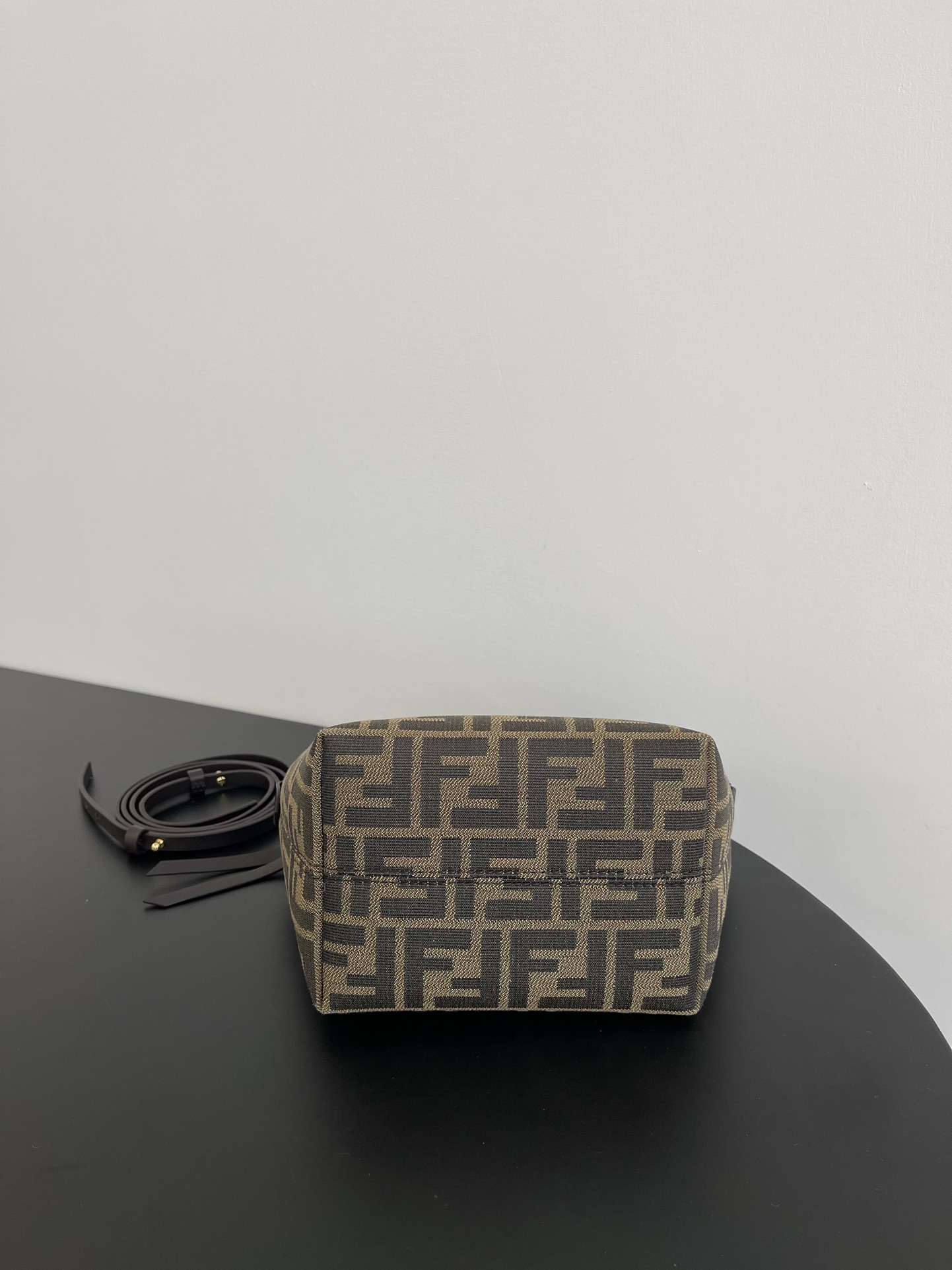 Fendi Roll Mini Brown FF Jacquard Mini Bag