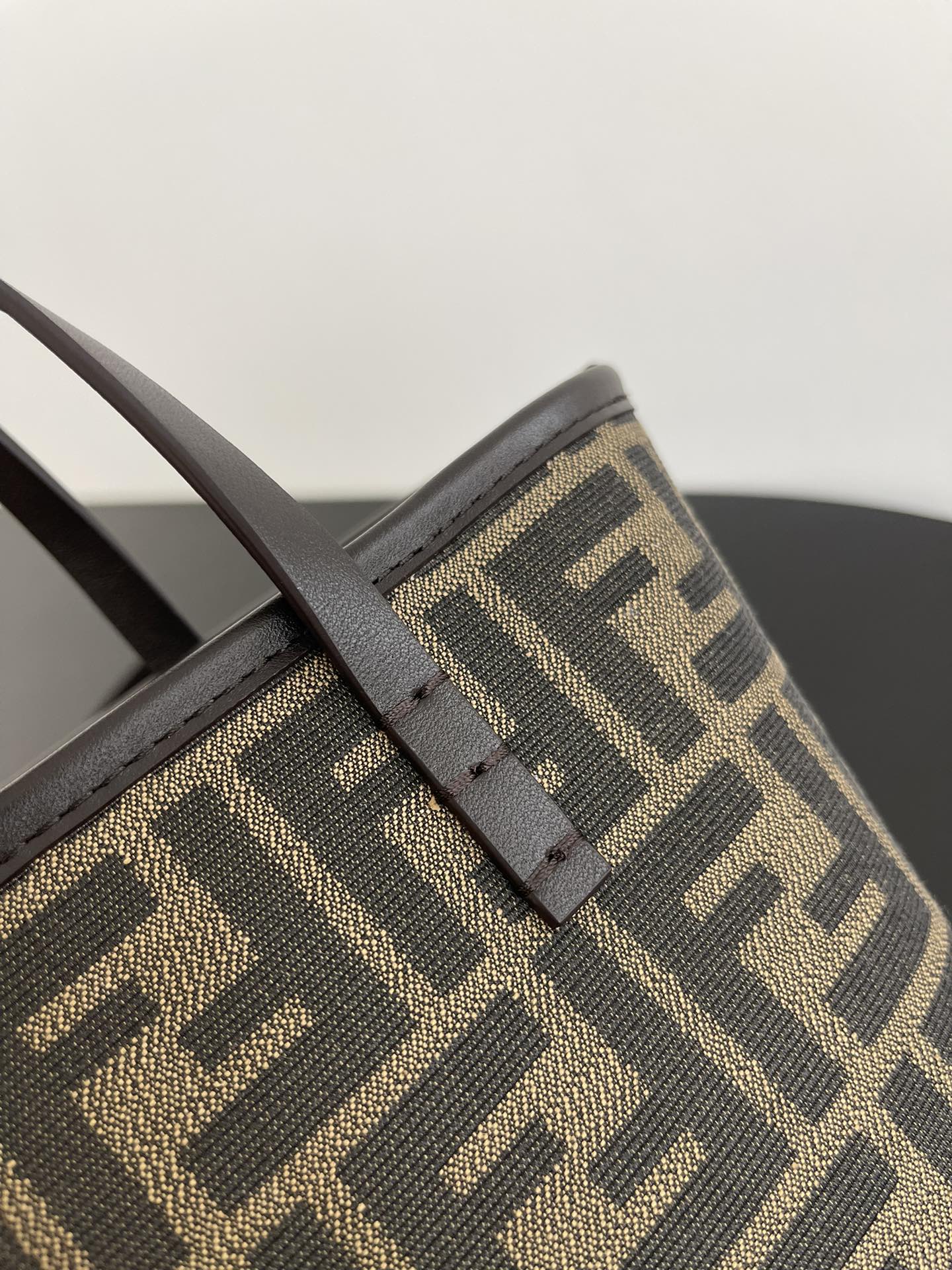 Fendi Roll Mini Brown FF Jacquard Mini Bag