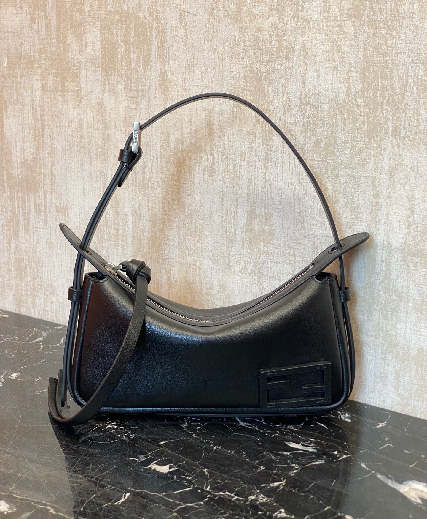 Fendi Simply Small Handbag Black Leather