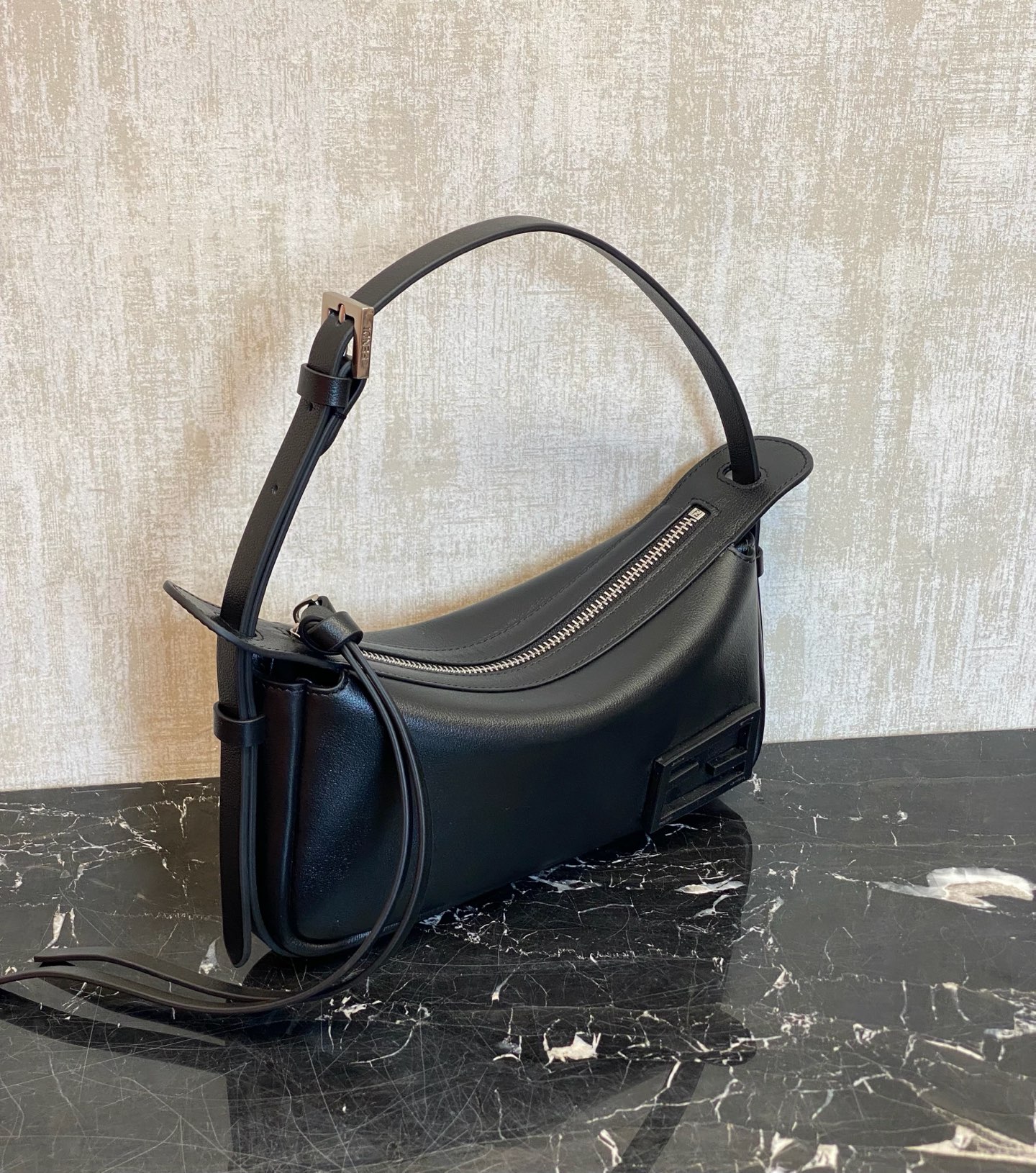 Fendi Simply Small Handbag Black Leather