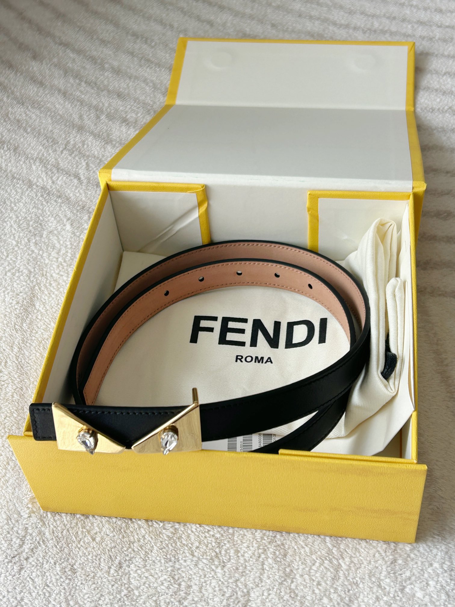 Fendi Womens Leather Belt Width 2.0cm-0001