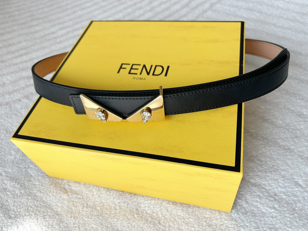 Fendi Womens Leather Belt Width 2.0cm-0001