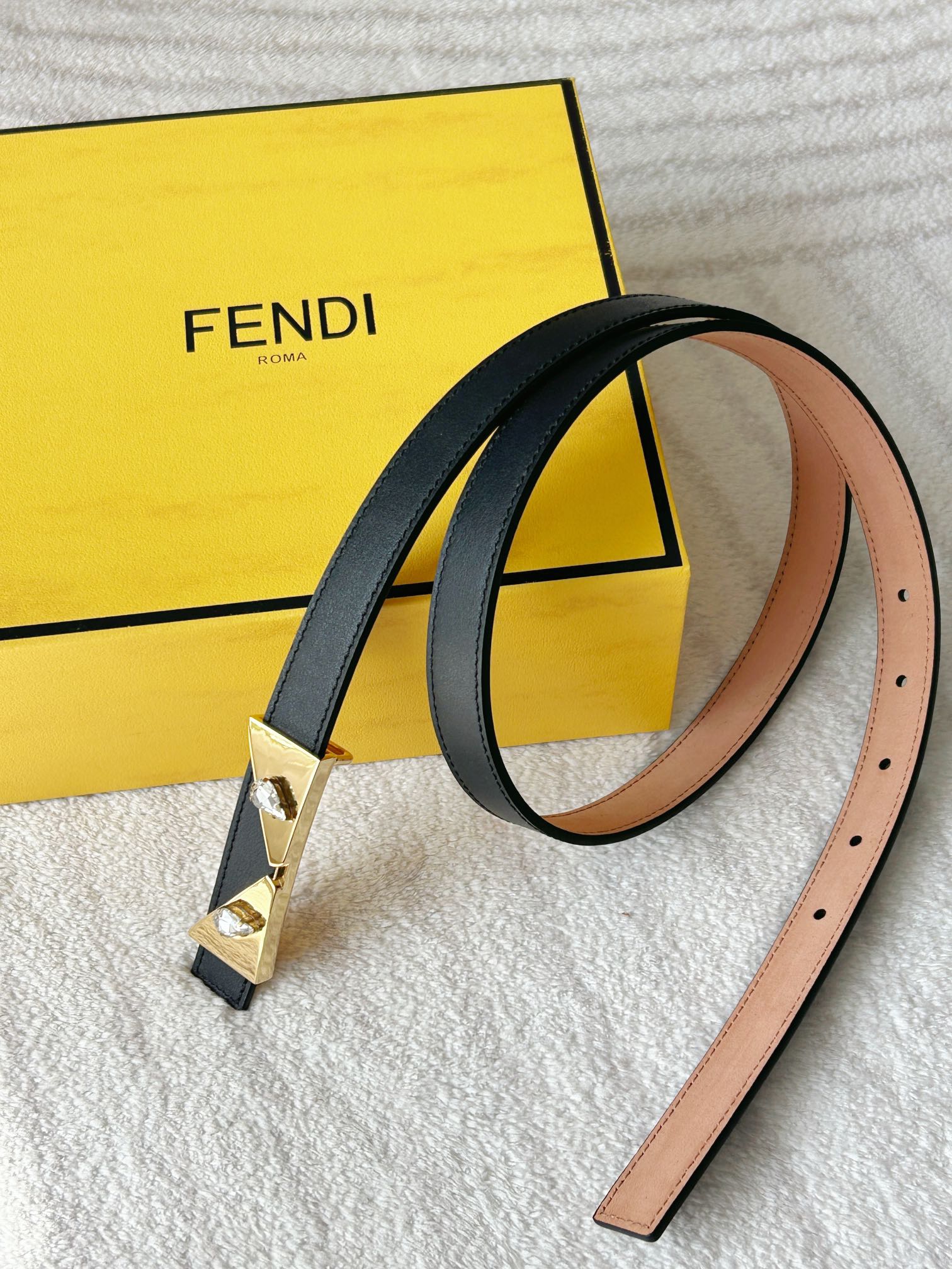 Fendi Womens Leather Belt Width 2.0cm-0001