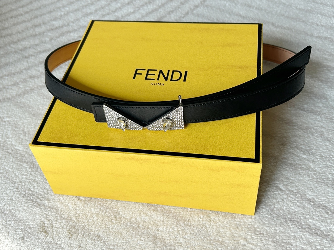 Fendi Womens Leather Belt Width 2.0cm-0007