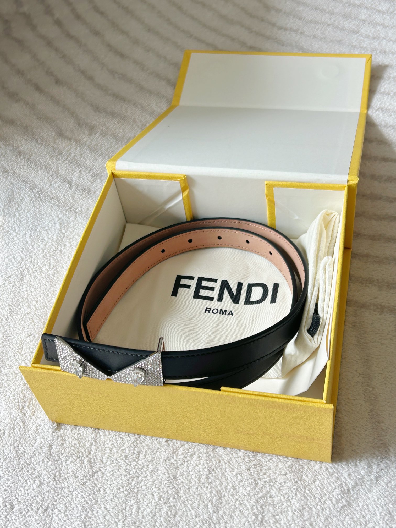 Fendi Womens Leather Belt Width 2.0cm-0007