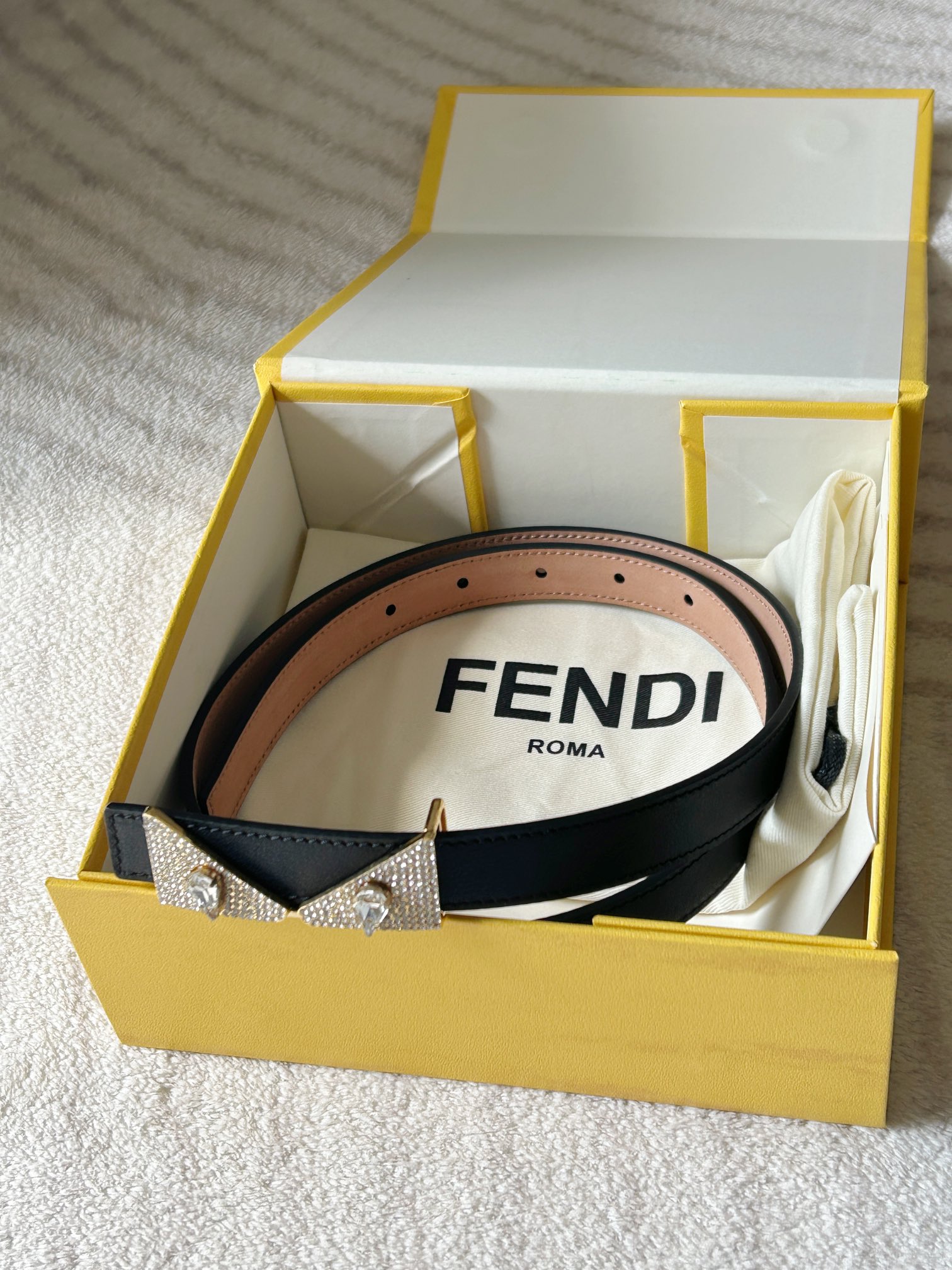 Fendi Womens Leather Belt Width 2.0cm-0008