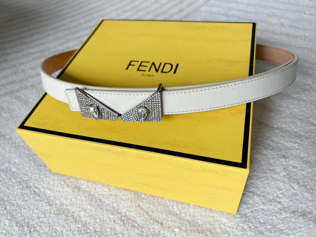 Fendi Womens Leather Belt Width 2.0cm-0010