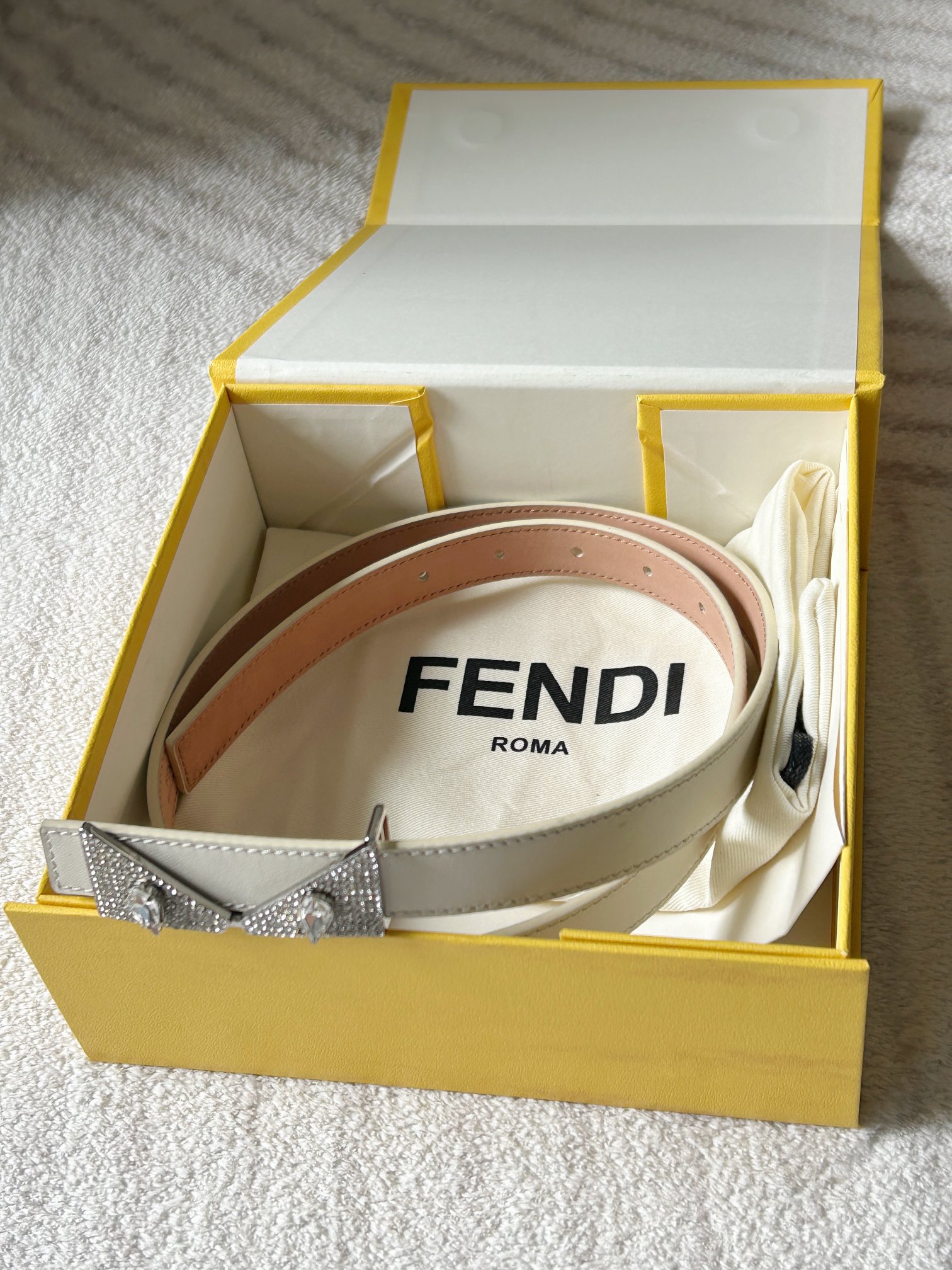Fendi Womens Leather Belt Width 2.0cm-0010