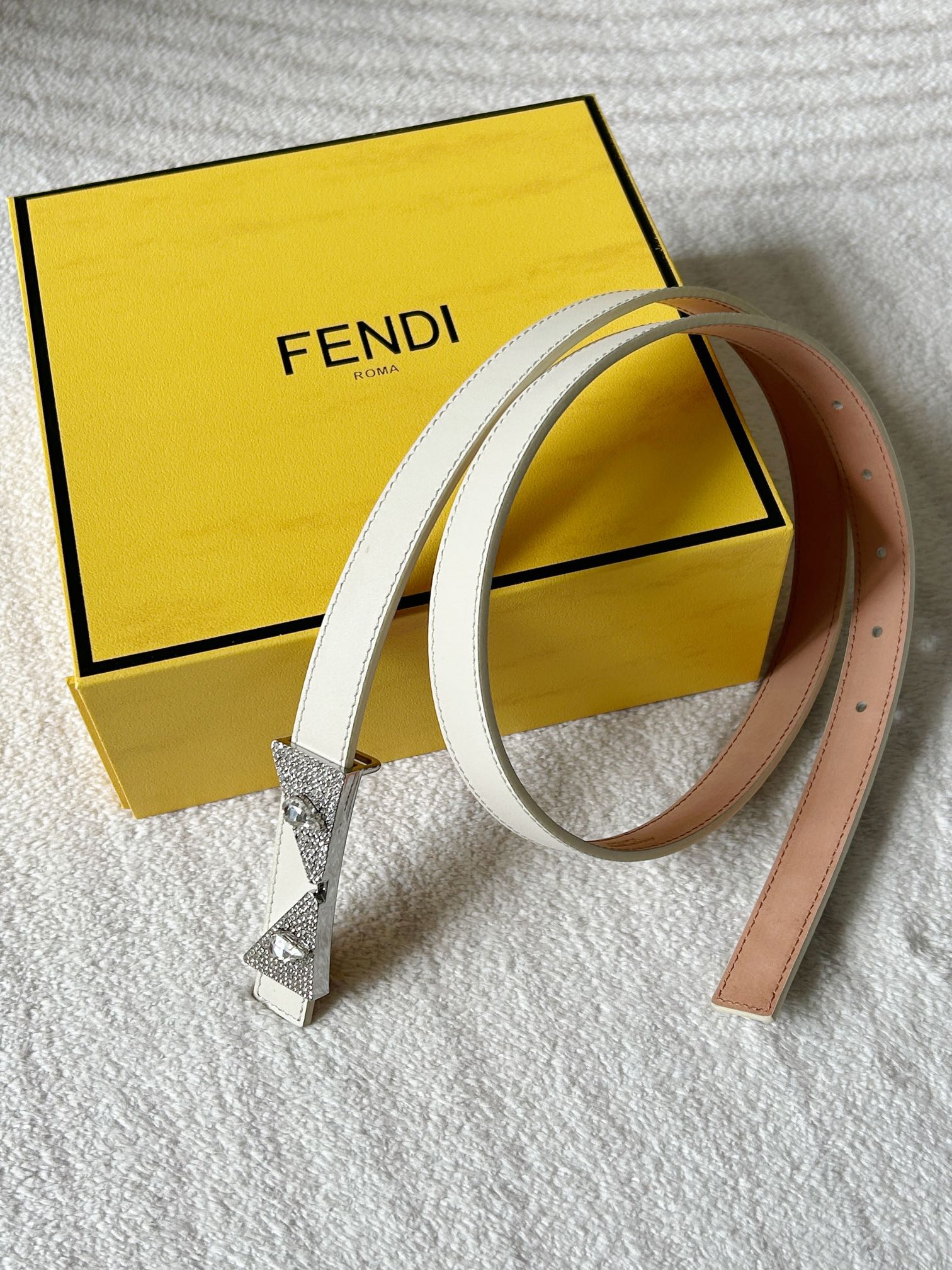 Fendi Womens Leather Belt Width 2.0cm-0010