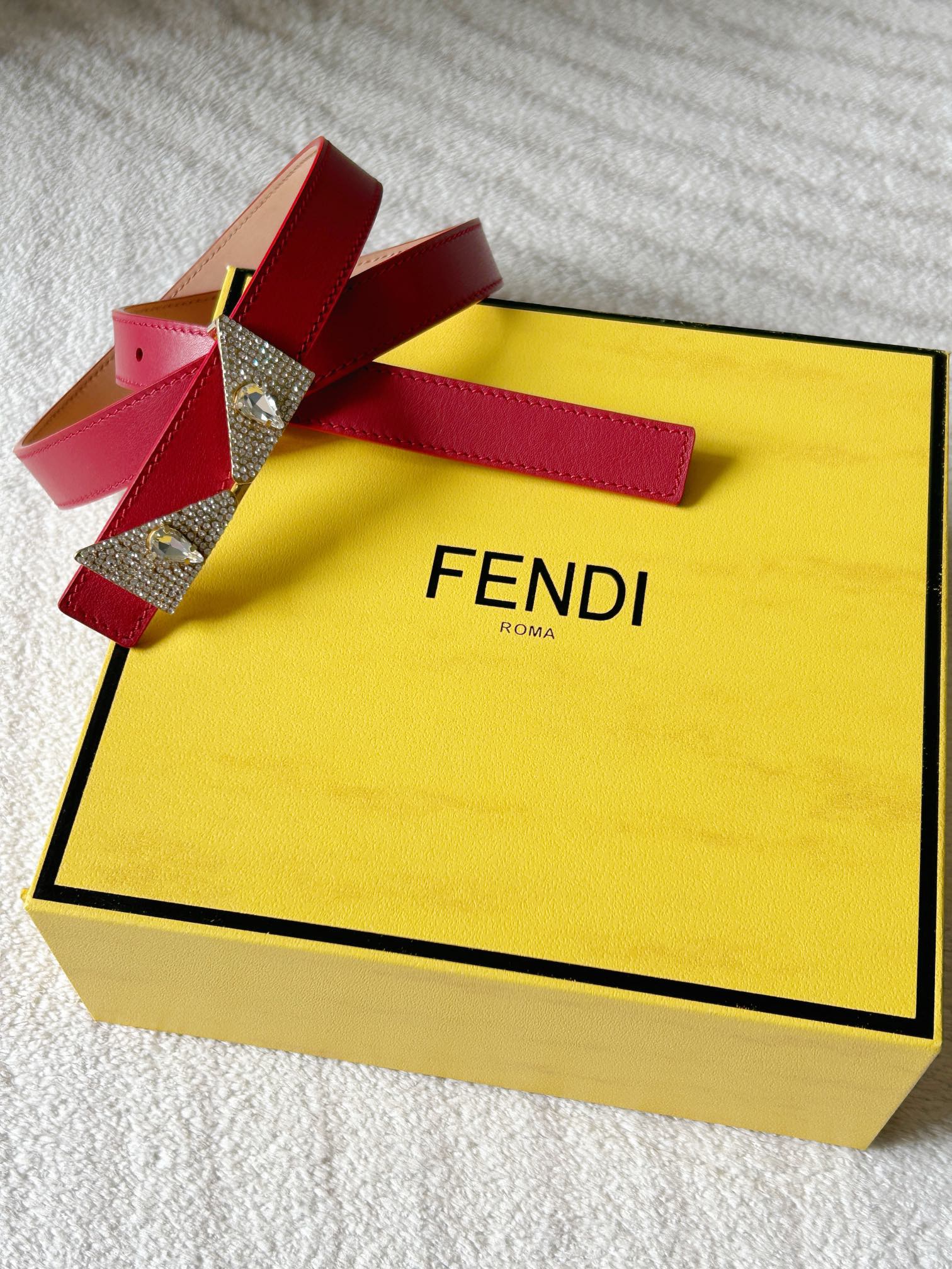 Fendi Womens Leather Belt Width 2.0cm-0012