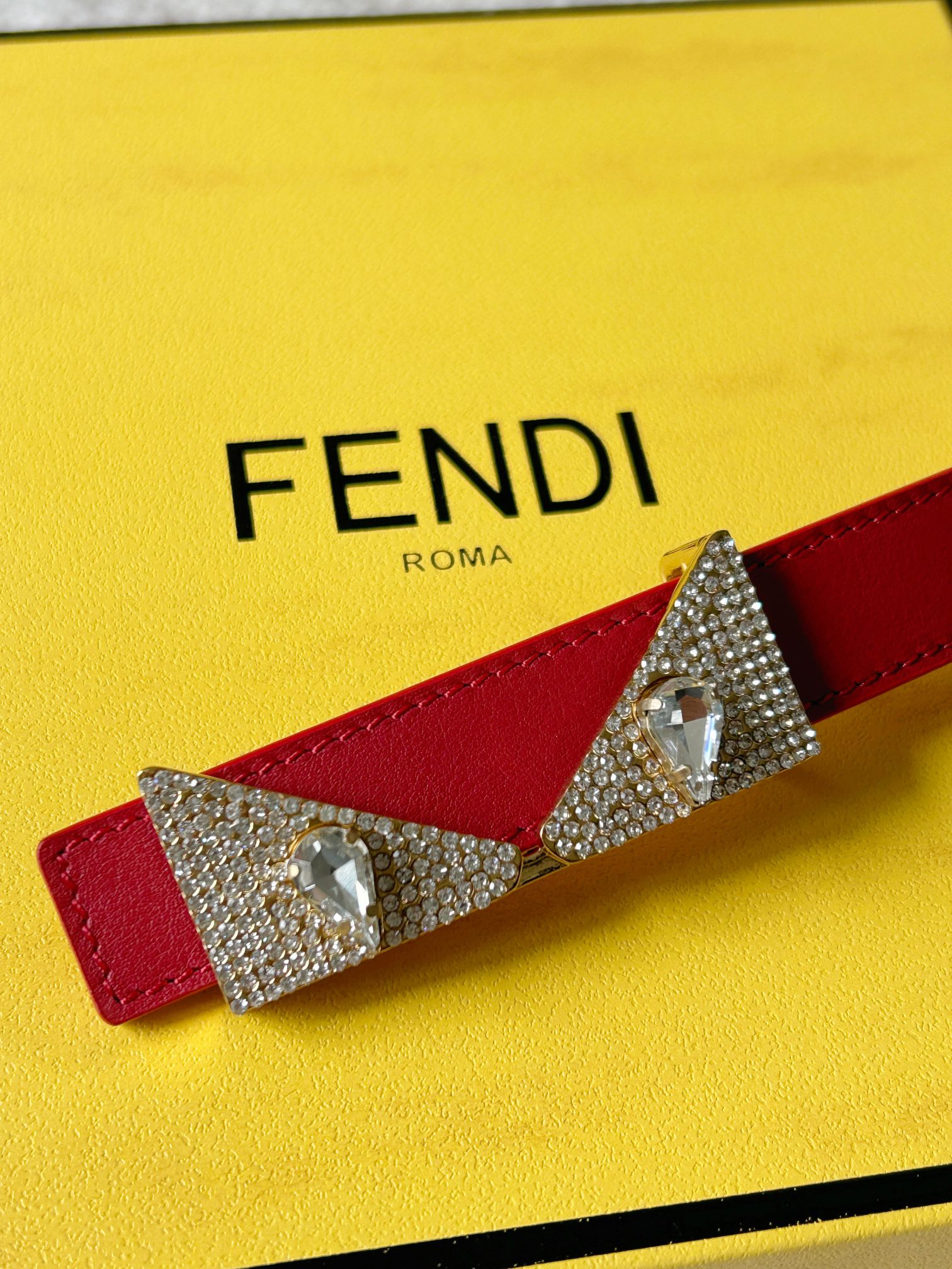 Fendi Womens Leather Belt Width 2.0cm-0012