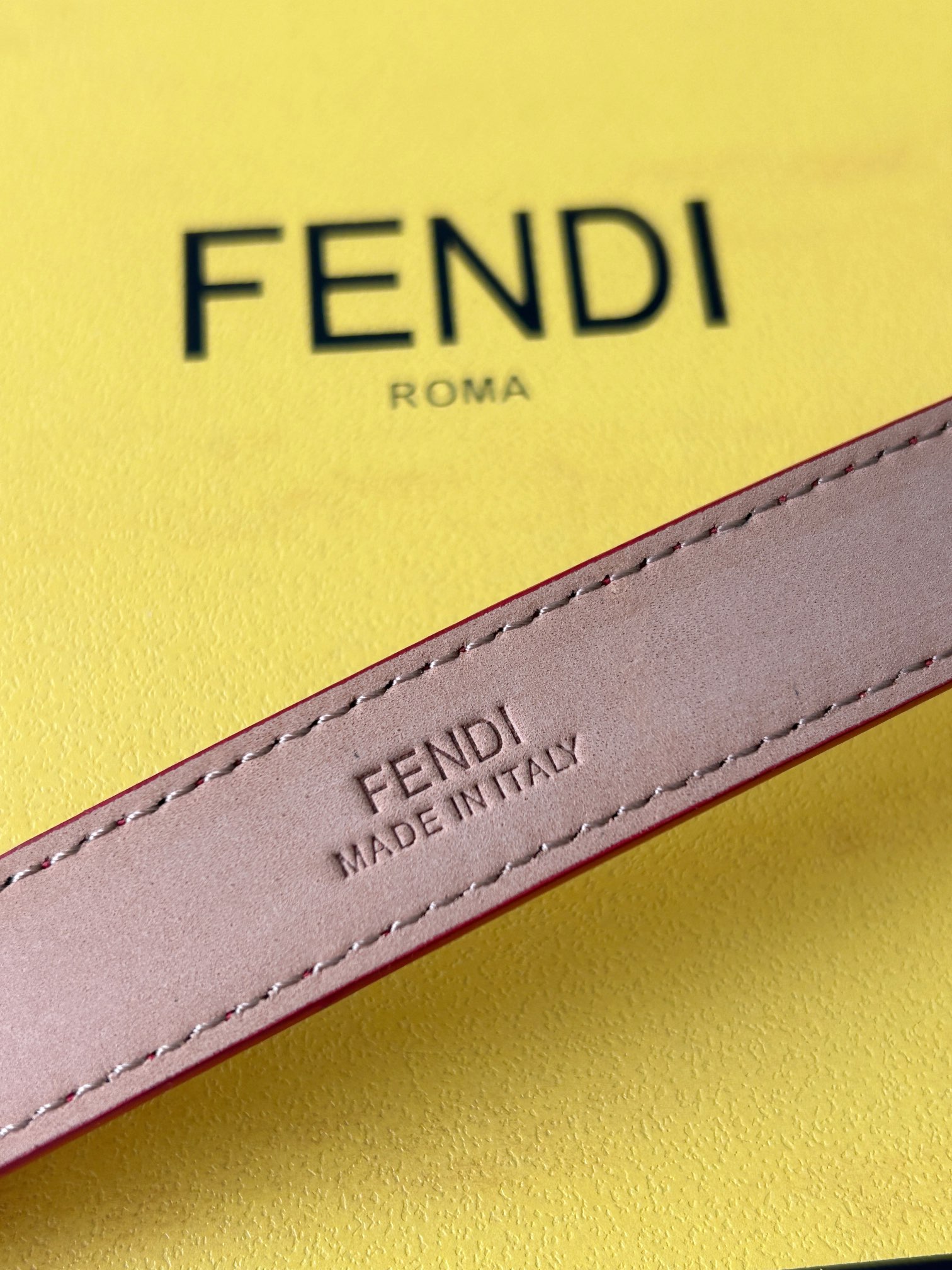 Fendi Womens Leather Belt Width 2.0cm-0012