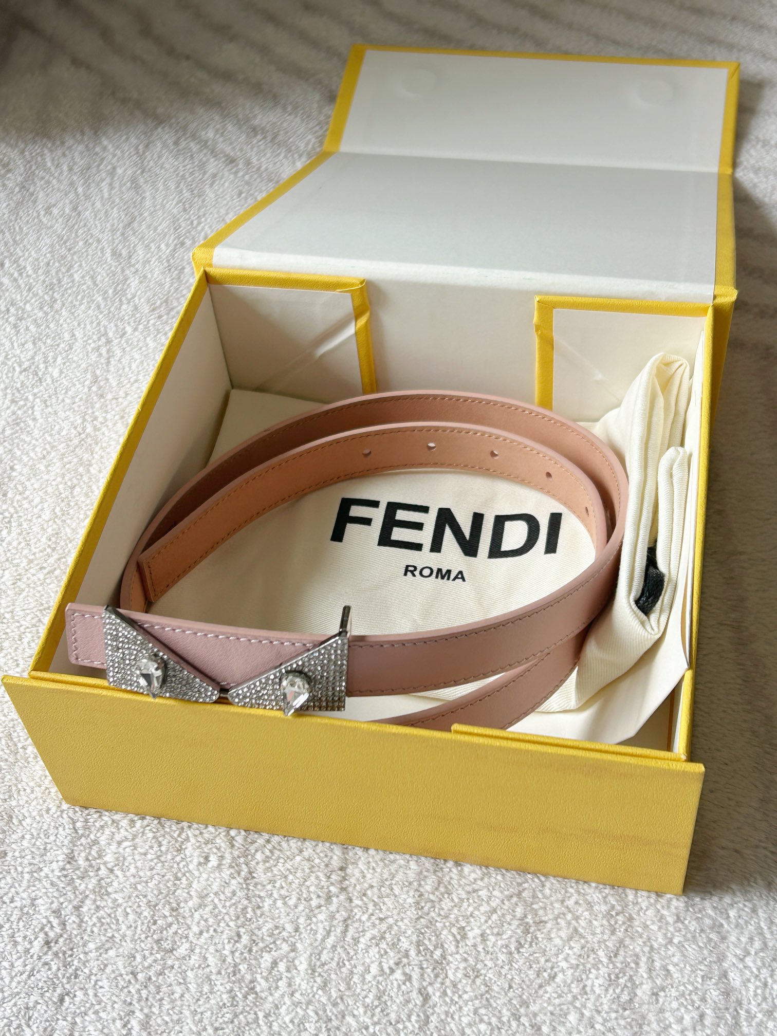 Fendi Womens Leather Belt Width 2.0cm-0013