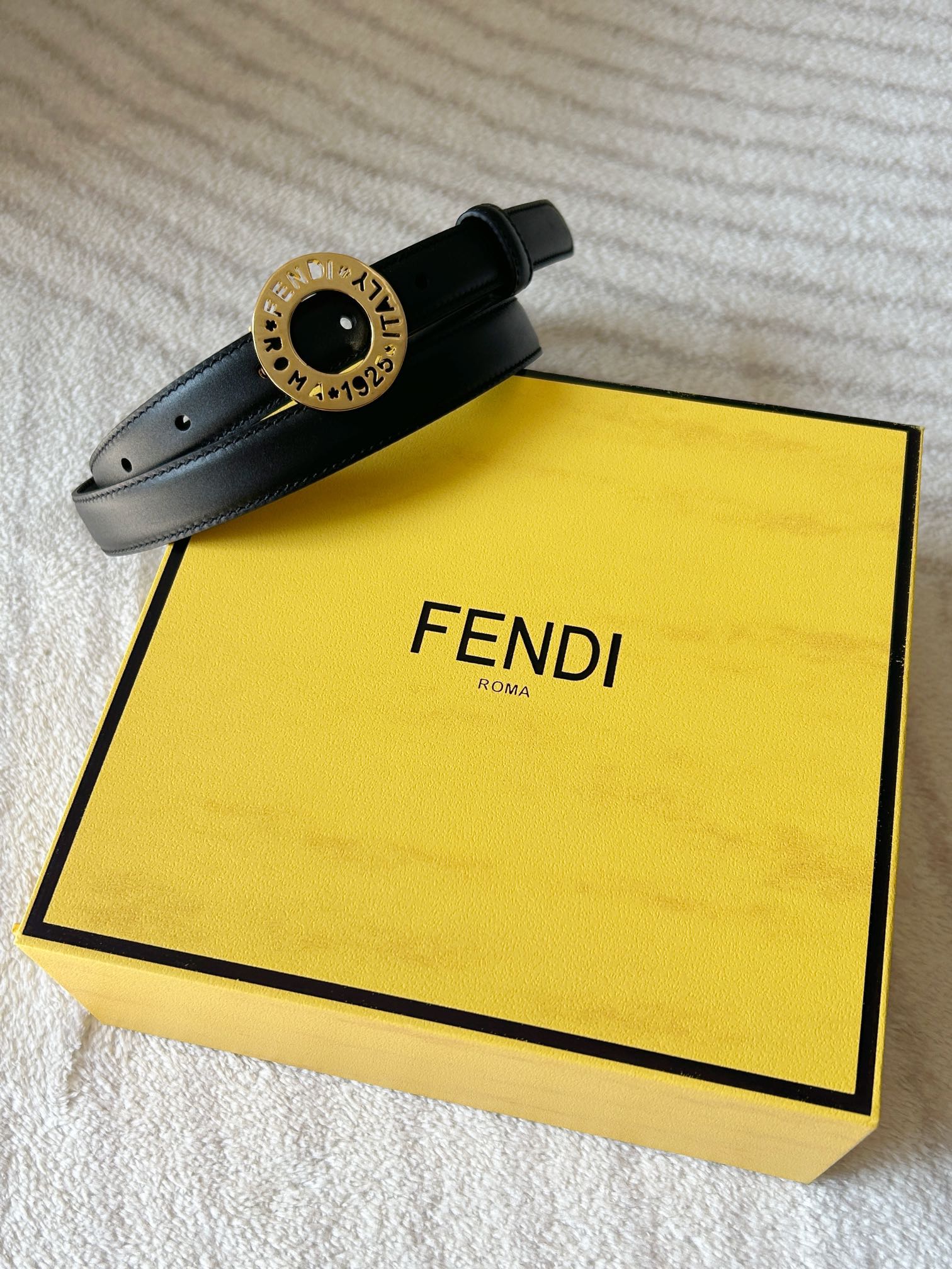 Fendi Womens Leather Belt Width 2.0cm-0014