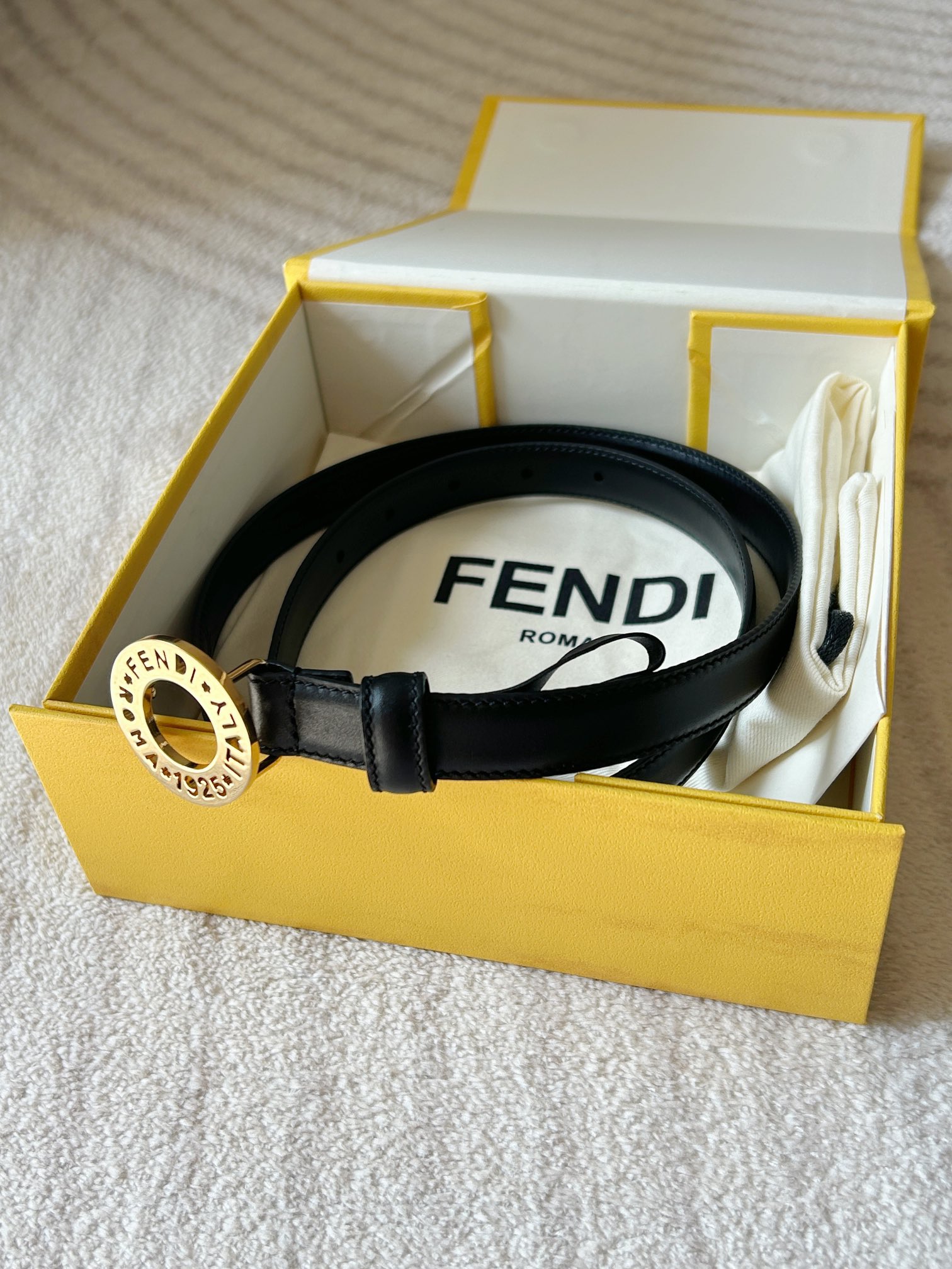 Fendi Womens Leather Belt Width 2.0cm-0014