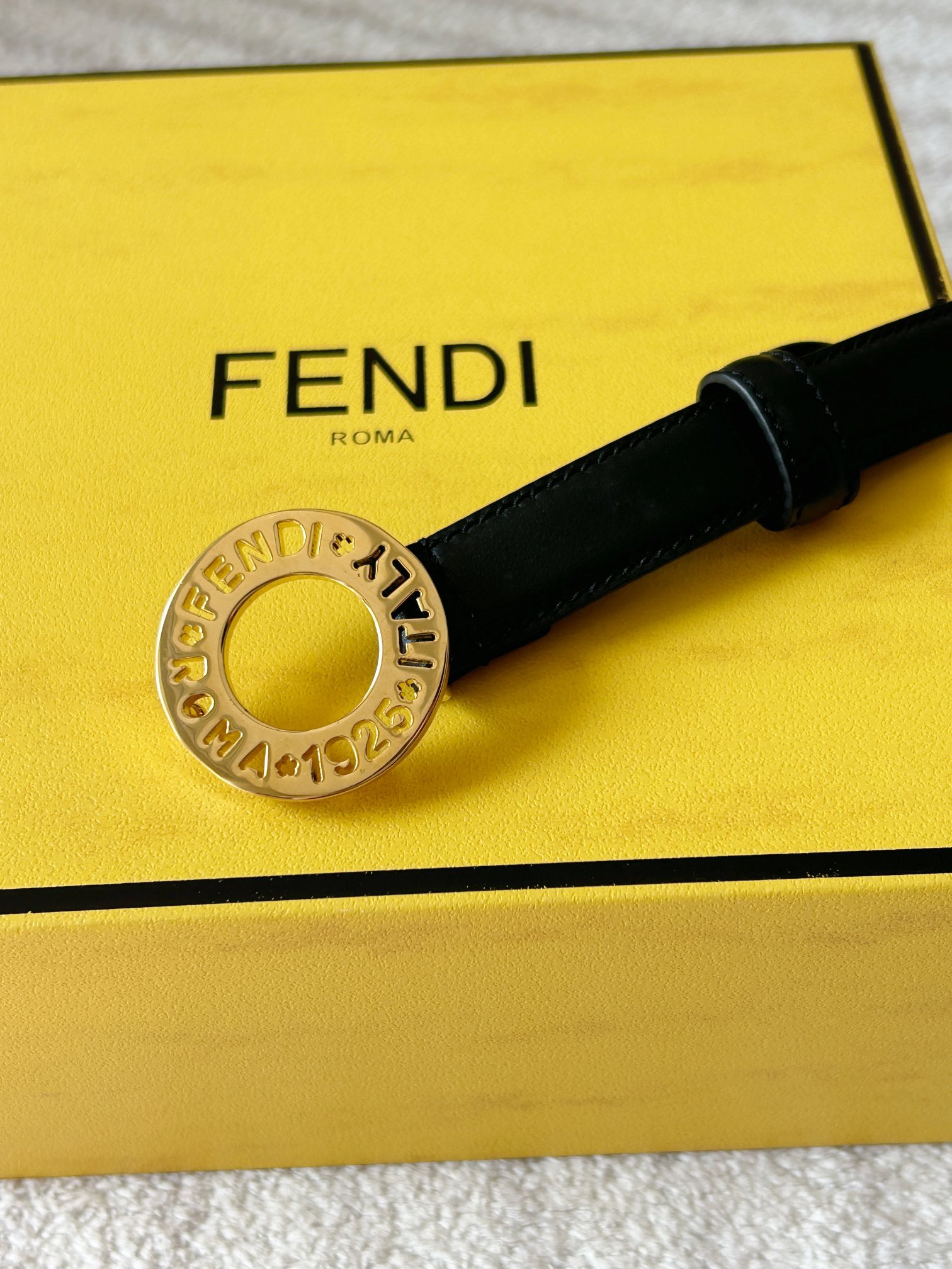 Fendi Womens Leather Belt Width 2.0cm-0014