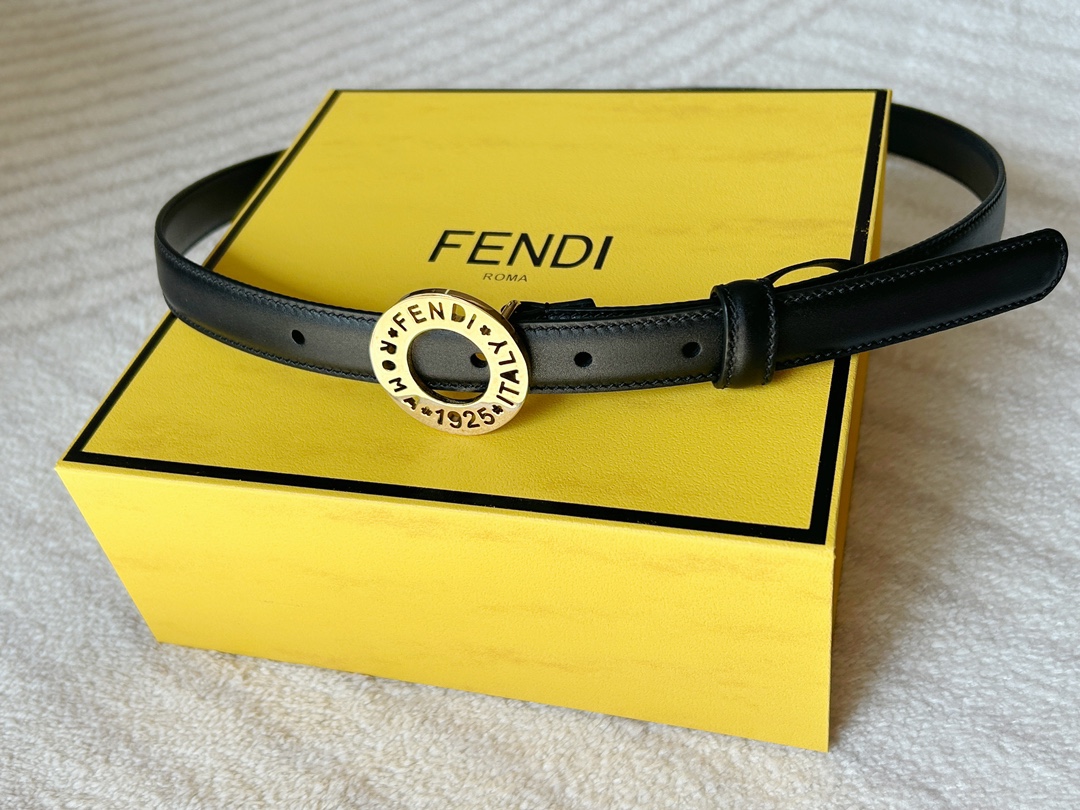 Fendi Womens Leather Belt Width 2.0cm-0014