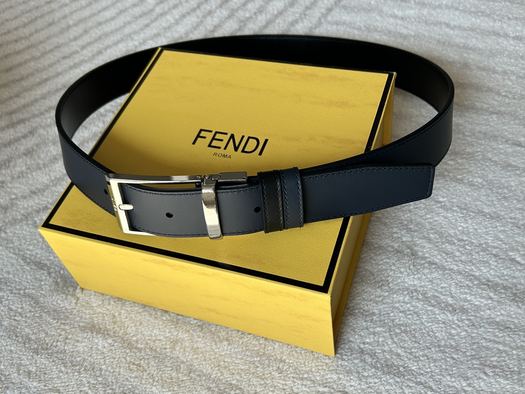 Fendi Womens Leather Belt Width 2.0cm-0020